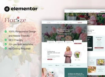 Florize – Florist & Flower Boutique Elementor Template Kit