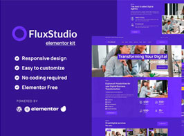 Flux – Digital Agency Elementor Template Kit