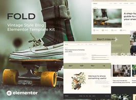 Fold – Vintage Style Blog Elementor Template Kit