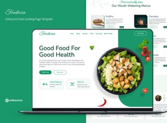 Foodezza — Unbounce Food Landing Page Template