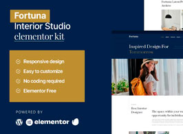 Fortuna – Interior Design Service Elementor Template Kit