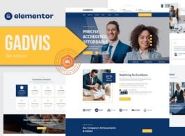 Gadvis – Tax Advisor & Financial Consulting Elementor Template Kit