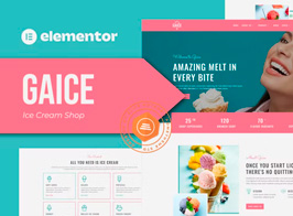 Gaice – Ice Cream Shop Elementor Template Kit