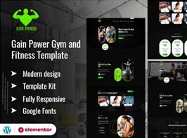 Gain Power – Gym & Fitness Elementor Template Kit