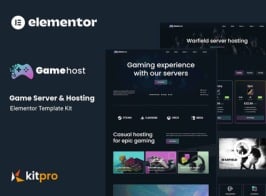 Gamehost – Game Server & Hosting Elementor Template Kit