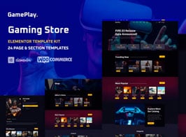 GamePlay – Video Game Store Elementor Template Kit