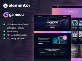 Gamequ – Game Publisher Elementor Pro Template Kit