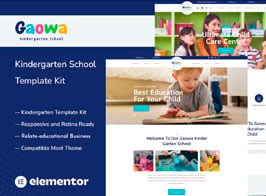 Gaowa – Kindergarten School Elementor Template Kit