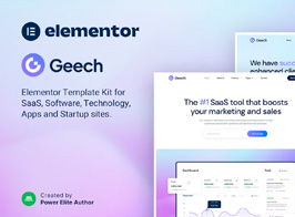 Geech – SaaS & Tech Startup Company Elementor Template Kit