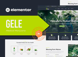 Gele – Medical Marijuana & Medicine Elementor Template Kit