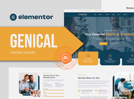 Genical – Mental Health & Therapy Elementor Template Kit