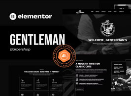 Gentleman – Barbershop & Hair Studio Elementor Template Kit