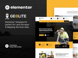 Geolite – Land Surveying & Digital Mapping Elementor Template Kit