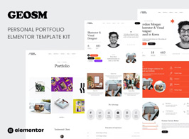 Geosm – Personal Portfolio Elementor Template Kits