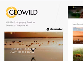 Geowild – Wildlife Photography Services Elementor Template Kit