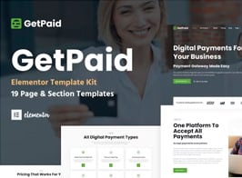 Getpaid – Payment Gateway And Fintech Service Elementor Template Kit