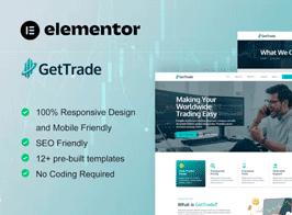 GetTrade – Trading & Investment Elementor Template Kit