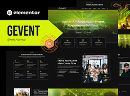 Gevent – Event Agency Elementor Template Kit