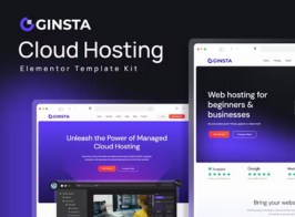 Ginsta – Cloud Hosting Company Elementor Template Kit