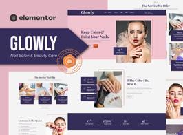 Glowly – Nail Salon & Beauty Care Elementor Template Kit