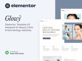 Glowy – Beauty Clinic & Dermatology Elementor Template Kit