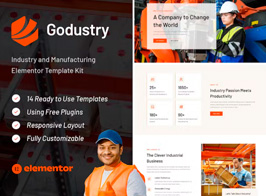 Godustry – Industry & Manufacturing Elementor Template Kit