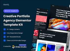 GoNQ – Creative Portfolio Agency Elementor Template Kit