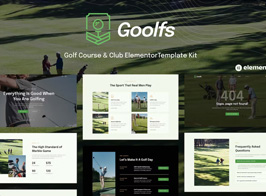 Goolfs – Golf Course & Club Elementor Template Kit