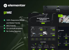 Gowez – WooCommerce Bike Shop & Bike Service Elementor Template Kit