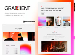 Graddient – Music Band & Musician Elementor Template Kit