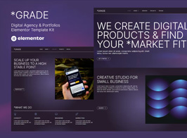 Grade – Creative Agency & Portfolios Elementor Template Kit