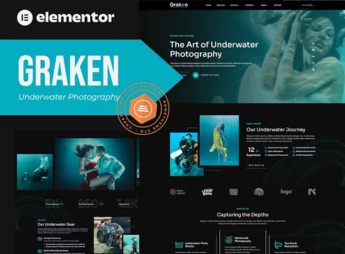 Graken – Underwater Photography Elementor Template Kit