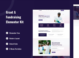 Grant & Fundraising – Elementor Template Kit