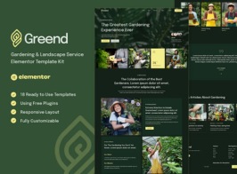 Greend – Gardening & Landscape Service Elementor Template Kit