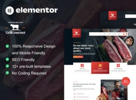 GrillGourmet – Butcher & Meat Shop Elementor Template Kit