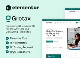 Grotax — Tax Consulting And Consulting Company Elementor Template Kit