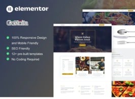 Gustoita – Italian Restaurant Elementor Template kit