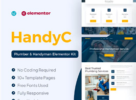 HandyC – Plumber & Handyman Elementor Pro Template Kit