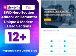 BWD Hero Section Addon For Elementor
