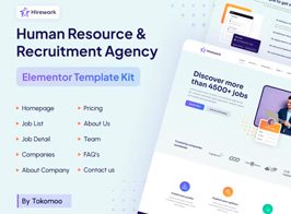 Hirework – Human Resource & Recruitment Agency Elementor Pro Template Kit