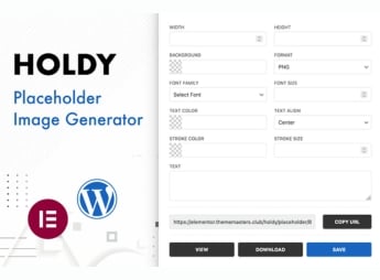Holdy – Placeholder Image Generator & Widgets For Elementor