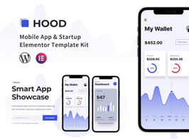 Hood – Mobile App & Startup Elementor Template Kit