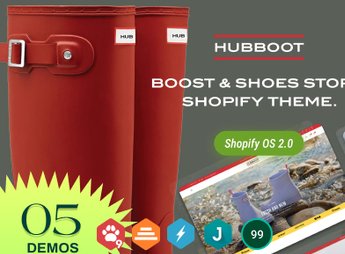 Hubboot – Boost & Shoes Store  Shopify Theme OS 2.0