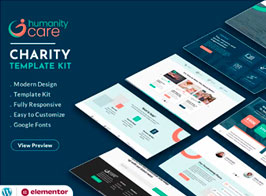 Humanity Care – Nonprofit Charity & Donation Elementor Template Kit
