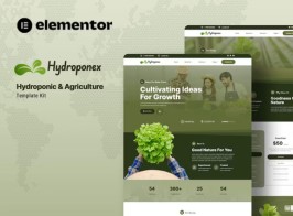 Hydroponex – Hidroponic Agriculture Elementor Template Kit