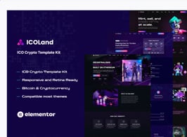 ICOLand – NFT Cryptocurrency Elementor Template Kit