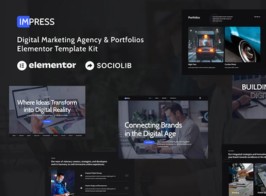 Impress – Digital Marketing Agency & Portfolios Elementor Template Kit
