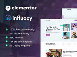 Influozy – Influencer Marketing Agency Elementor Pro Template Kit