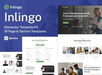 Inlingo – Professional English Course Elementor Template Kit
