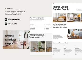 Interna – Interior Design Architecture Elementor Template Kit